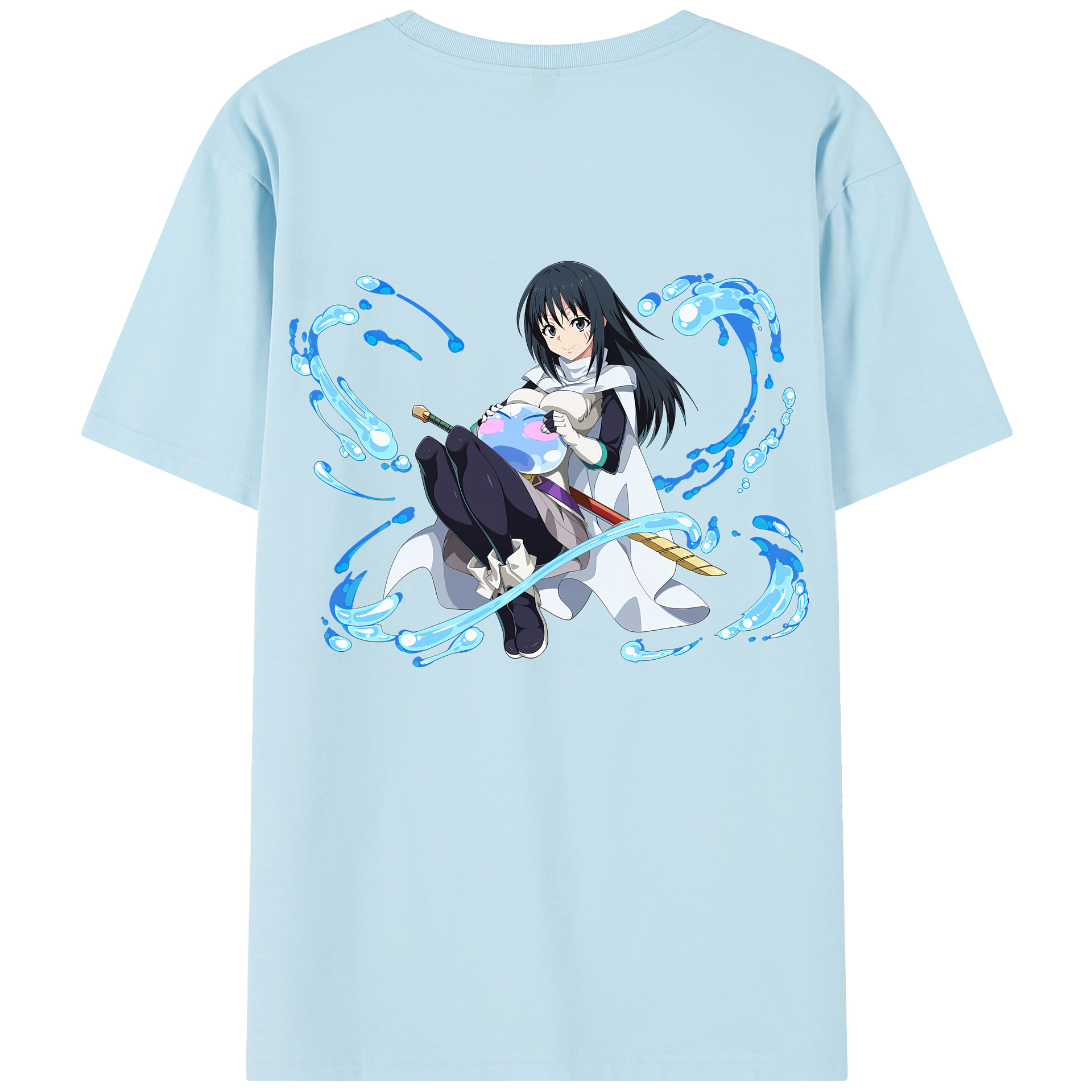 （画像用） 転スラ Regarding Reincarnated to Slime 綿100％半袖Tシャツ（背面プリント）
